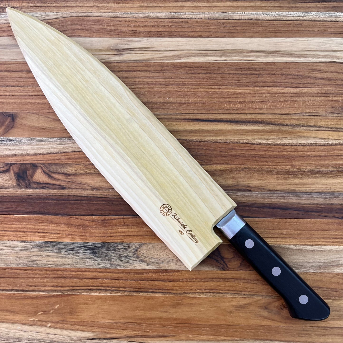 Kikuichi Magnetic Saya 240mm (9.5") Gyuto w/ Poplar Wood