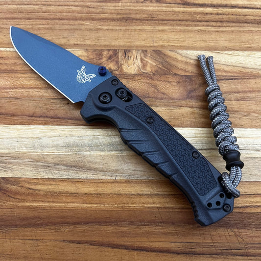 Benchmade Mini Adira 3.25” Folding Knife w/ Tempest Gray Grivory Handle