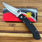 Spyderco Military 4" Folding Knife w/ Black G10 Handle