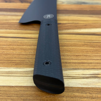 Greg Cimms Blackout Sparrow 220mm (8.5") Chef's Knife w/ Black G10 Handle