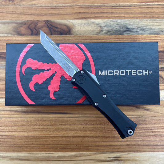 Microtech Hera II Mini Apocalyptic T/E 3" OTF w/ Black Aluminum Handle