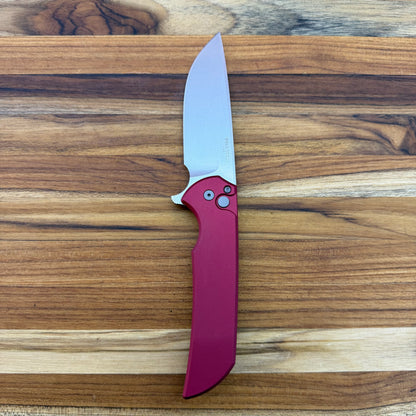 Pro-Tech Mordax 3.5" Flipping Knife w/ Red Aluminum Handle