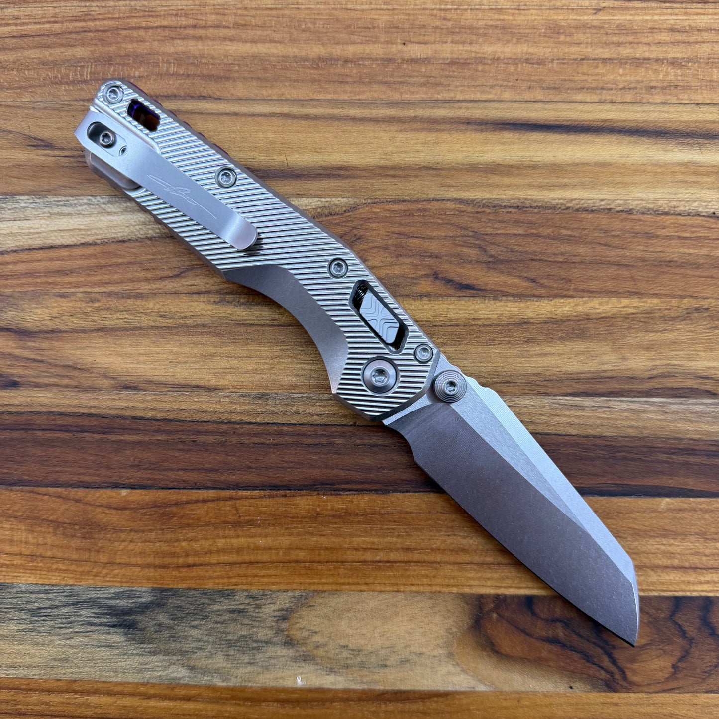 Microtech Marfione Select MSI Mini 3" Folding Knife w/ Fluted Titanium Handle