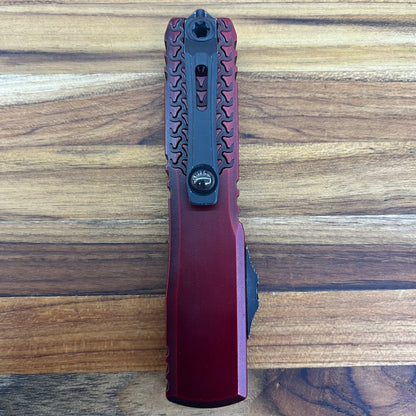 Microtech Ultratech Gen IV T/E 3.5" OTF w/ Half Tri-Grip Red Abrasion Aluminum Handle