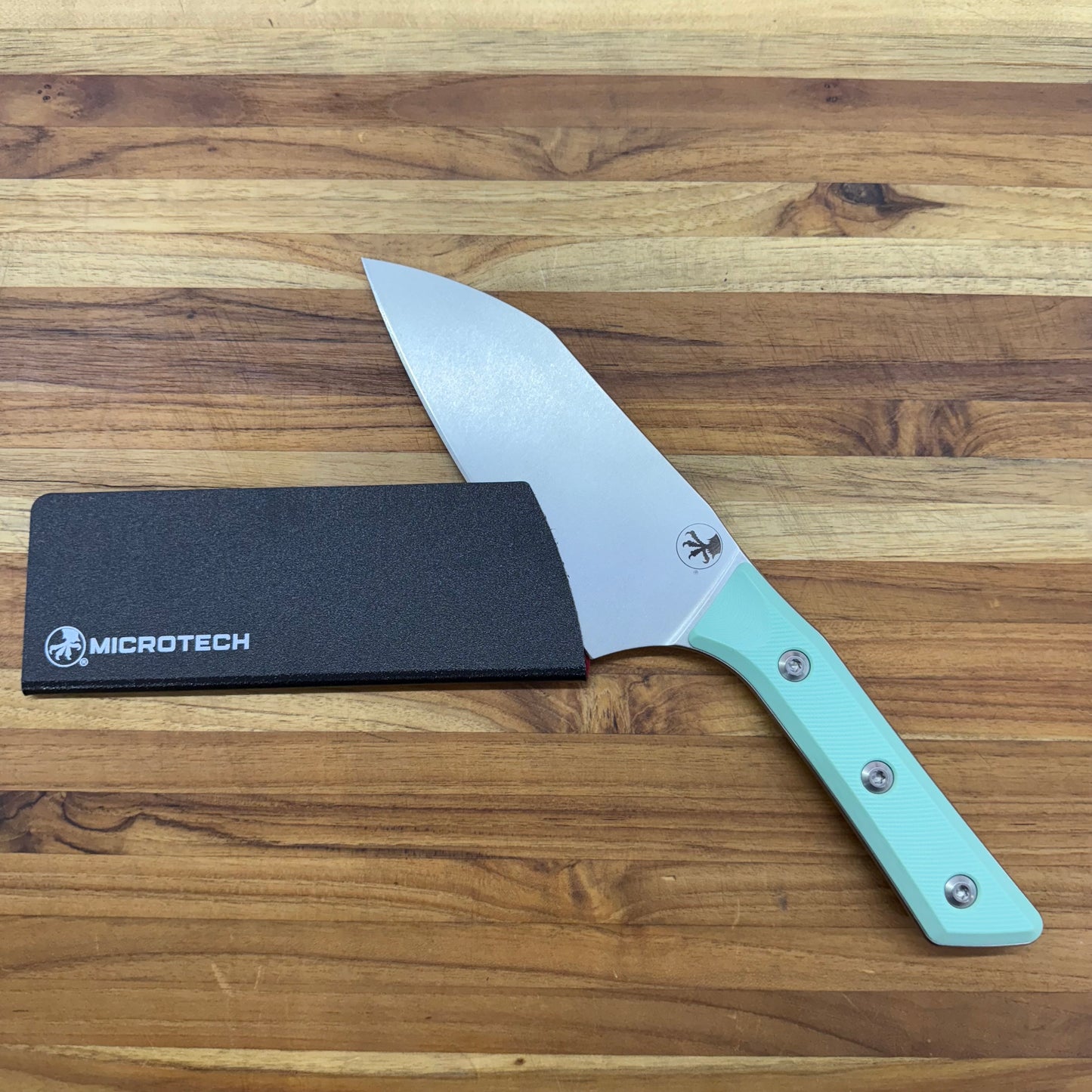 Microtech Culinary 6" Santoku w/ Caribbean Blue G10 Handle