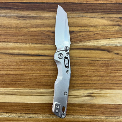Microtech Marfione Select MSI Mini Ram-Lok 3" Folding Knife w/ Stonewashed Titanium & Purple Accented Handle