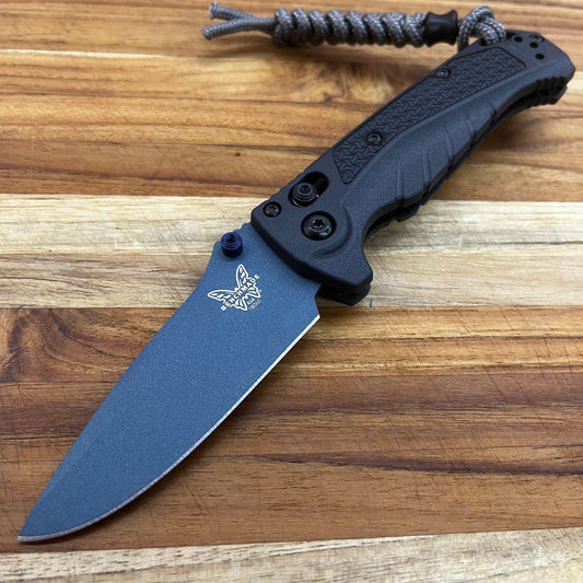 Benchmade Mini Adira 3.25” Folding Knife w/ Tempest Gray Grivory Handle