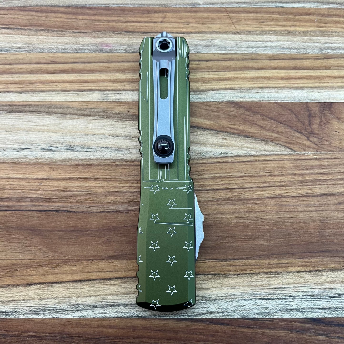 Microtech Ultratech Gen IV D/E 3.5" OTF w/ OD Green Hero Aluminum Handle