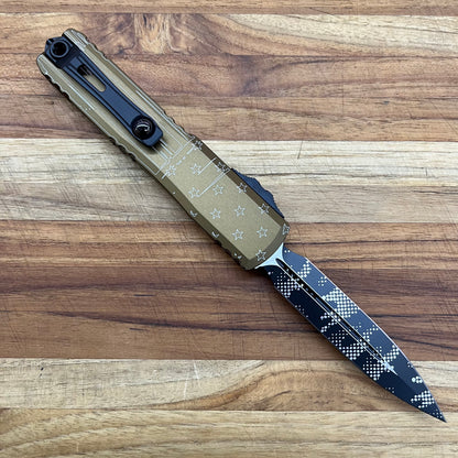 Microtech Ultratech Gen IV D/E 3.5" OTF w/ Tan Hero Aluminum Handle