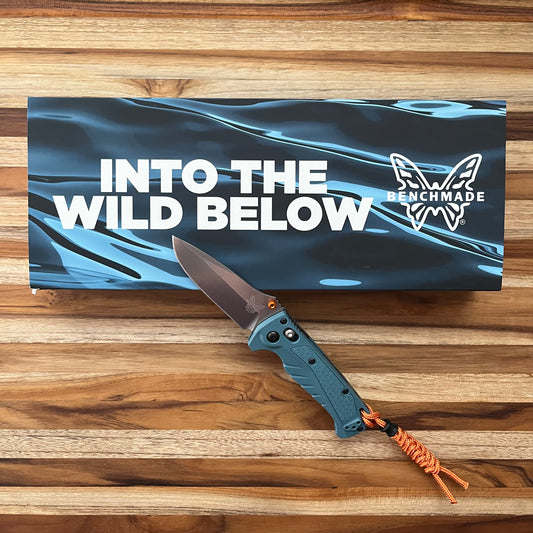 Benchmade Mini Adira 3.21" Folding Knife w/ Depth Blue Grivory