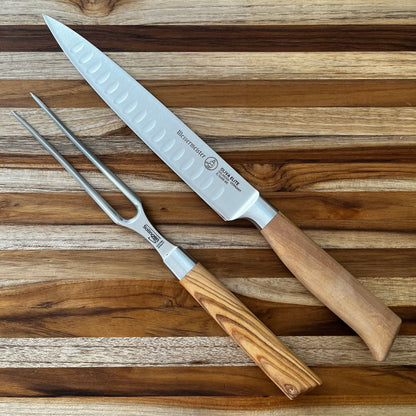 Messermeister Oliva Elite 2pc Knife and Fork Carving Set