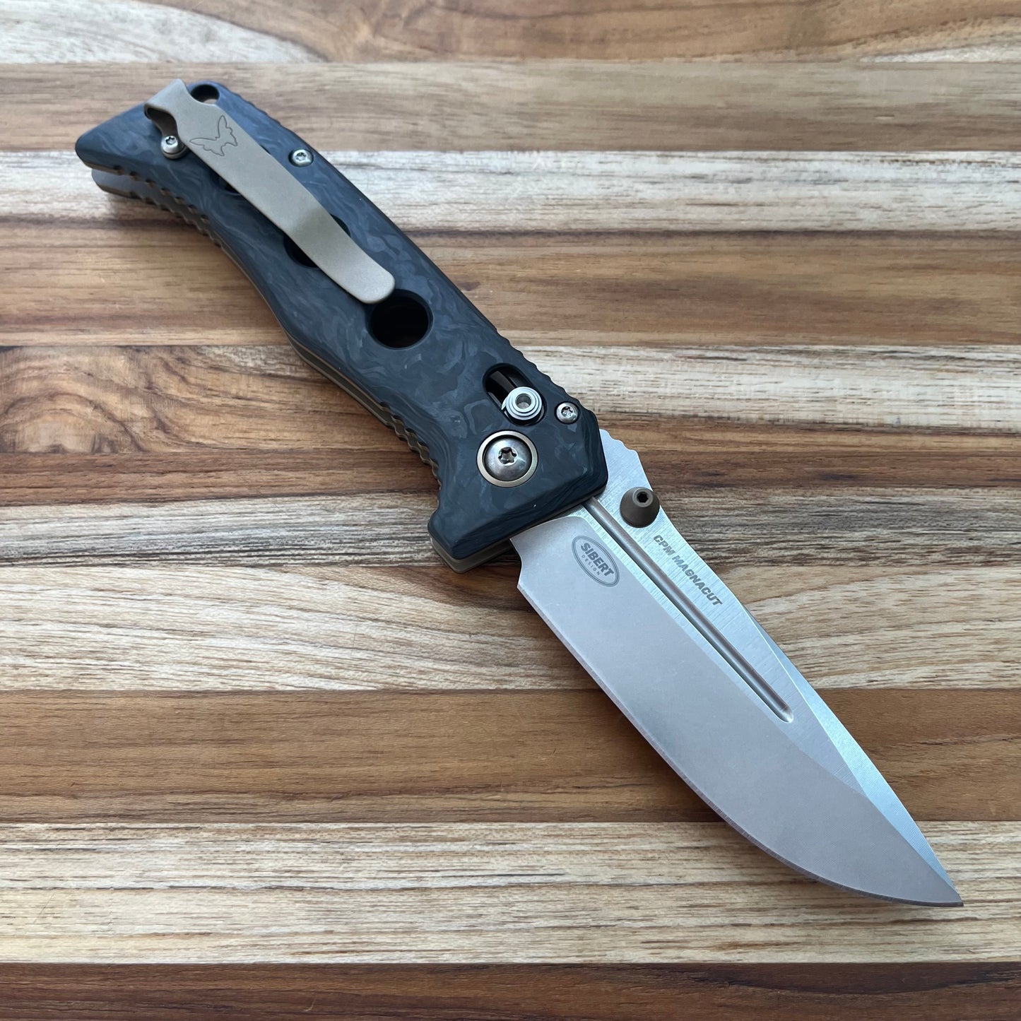 Benchmade Mini Adamas 3.25" Folding Knife w/ Carbon Fiber Handle