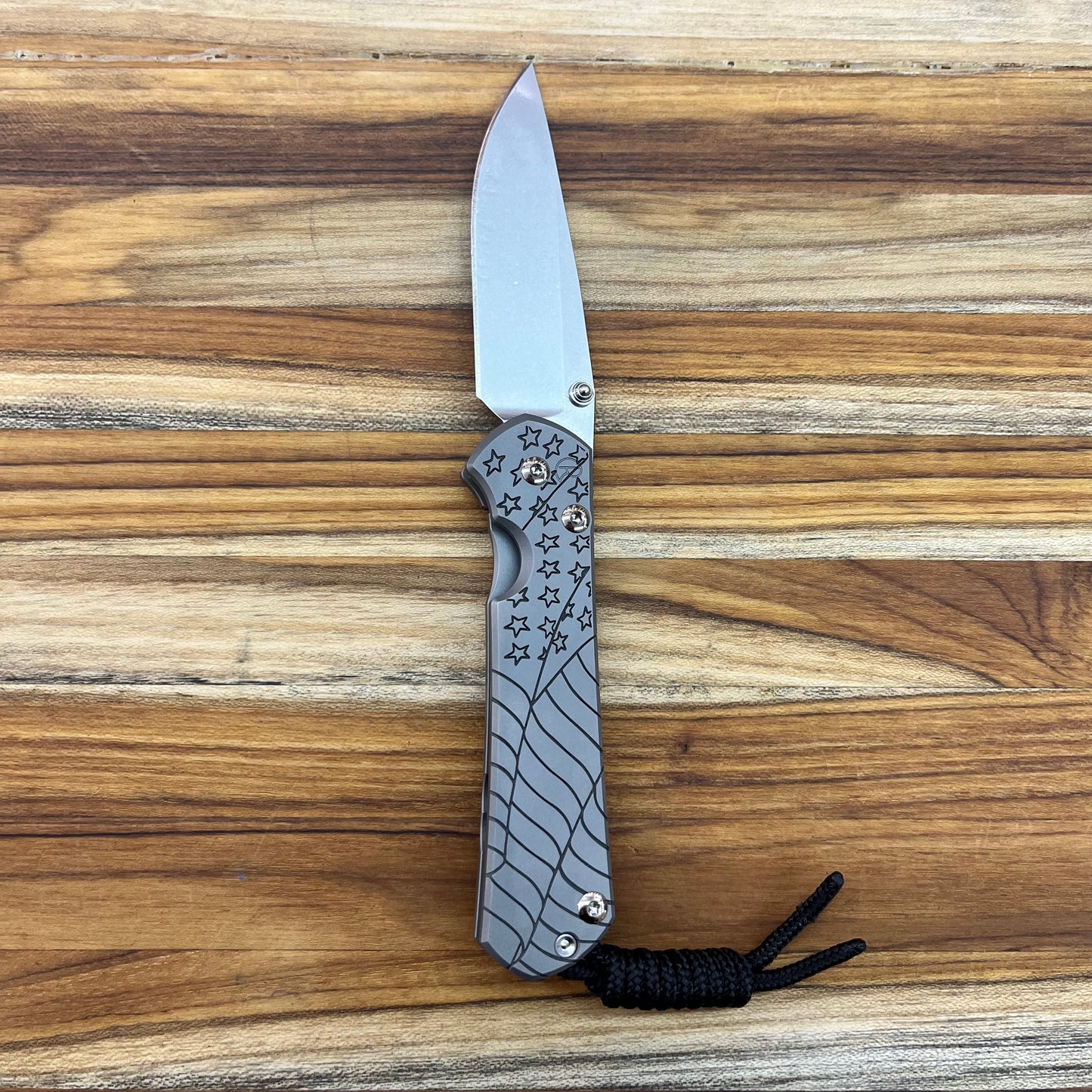 Chris Reeve Small Sebenza 31 3" Folding Knife w/ Forever Flag Titanium Handle