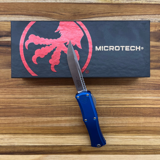 Microtech Mini Hera II 30th Anniversary S/E 3" OTF w/ Blue Aluminum Handle