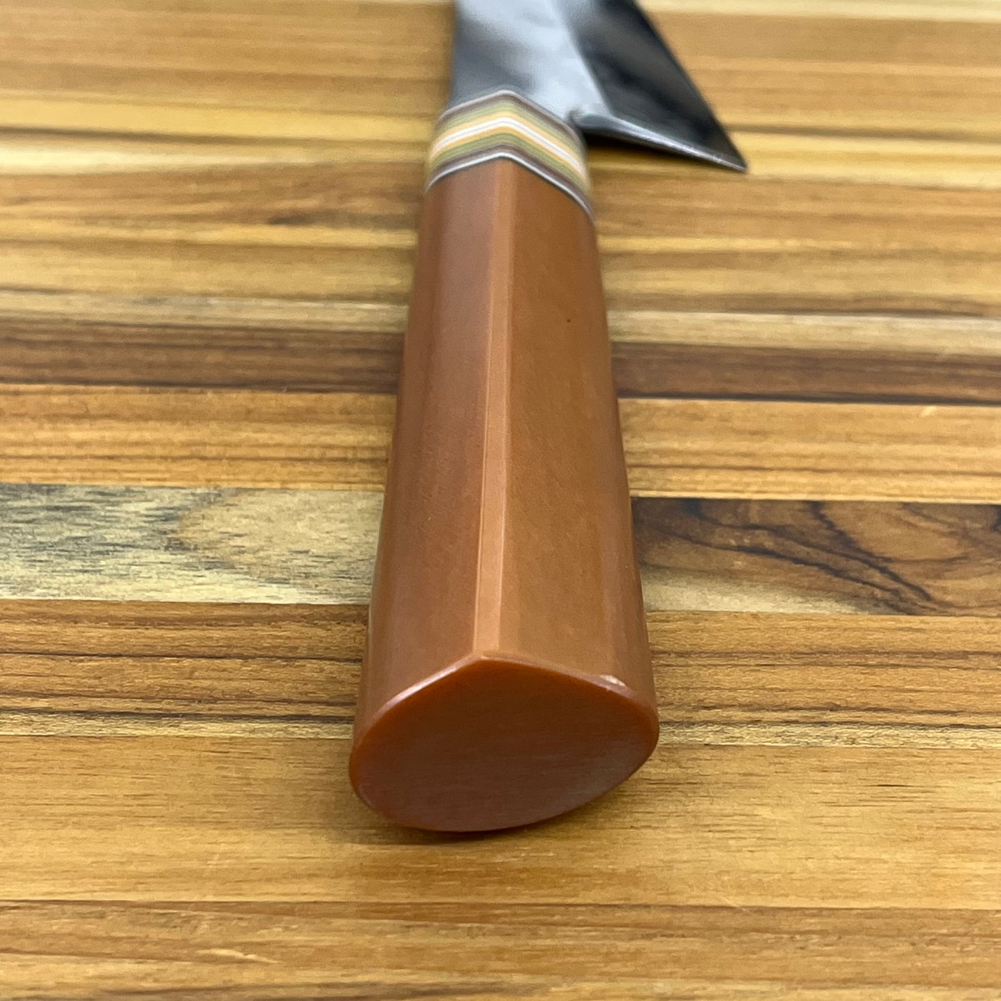 3rd Hill Customs Honyaki 165mm (6.5") Honesuki w/ Vintage Paper Westinhouse Handle