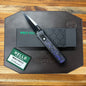 Pro-Tech Godson 3.15" Auto w/ Black Aluminum Handle & Violet Marble Carbon Fiber Inlay