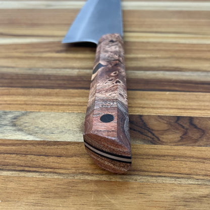 Running Man Forge Ready Series 200mm (8") Chef's Knife w/ Maple Burl Handle