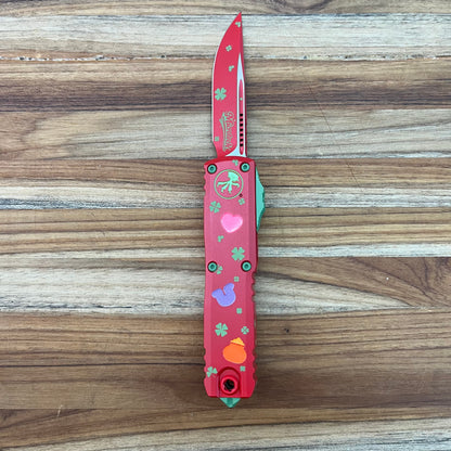 Microtech Signature Series UTX-85 GEN IV S/E 3.11" OTF Auto w/ St. Patrick's Day Handle