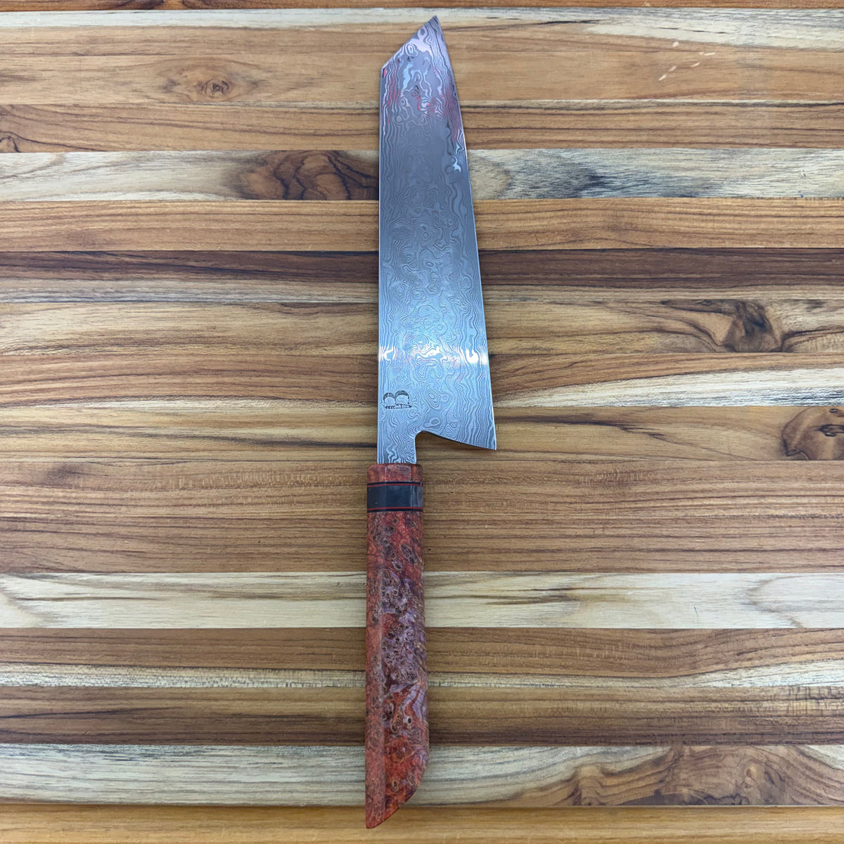 Baldwin Blades 215mm (8.5") Damascus Gyuto w/ K-Tip & Orange Black Ash Handle