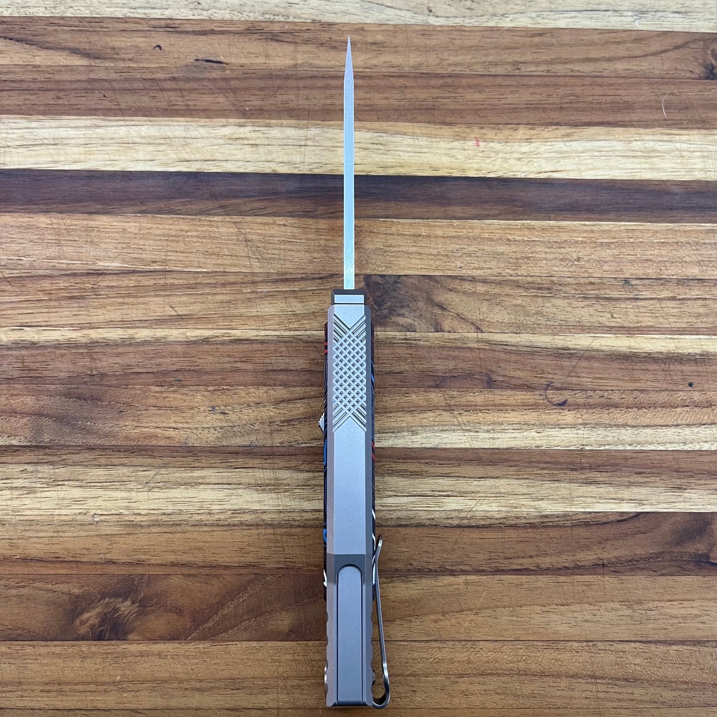 Reate EXO-M 3.25" Tanto Gravity Knife w/ Multicolor Handle