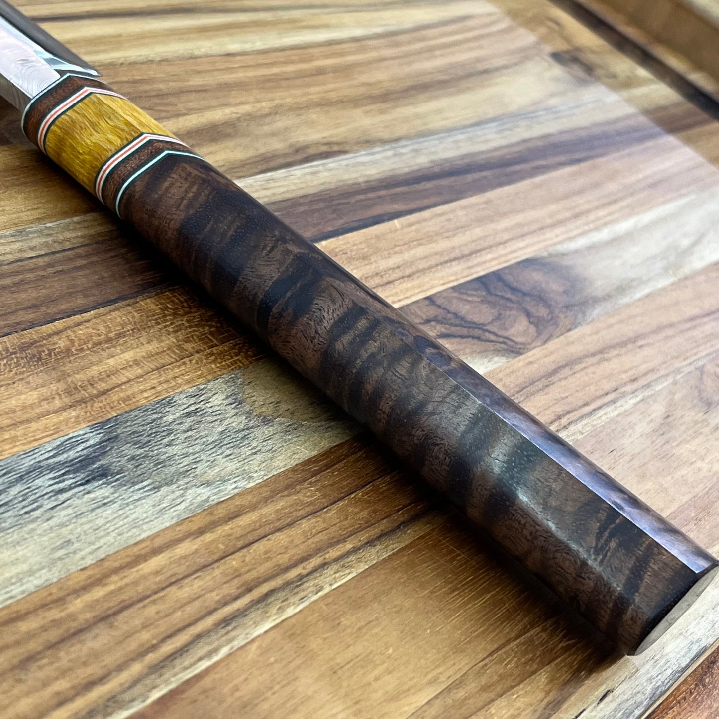 3rd Hill Customs Damasteel 240mm (9.5") Yanagiba w/ Koa Handle