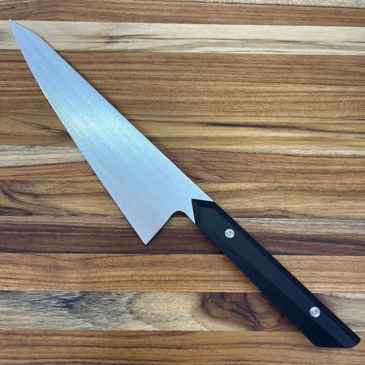 Enceladus Semi-Custom 197mm (7.75") K-Tip Gyuto w/ Black Richlite Handle