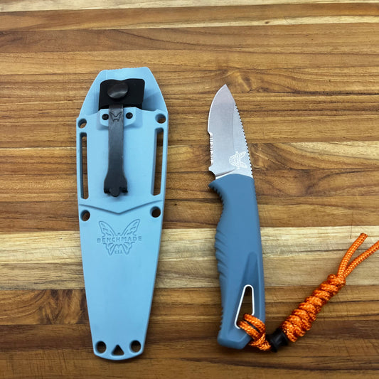 Benchmade Intersect 2.75” (P/S) Fixed Blade w/ Depth Blue Handle