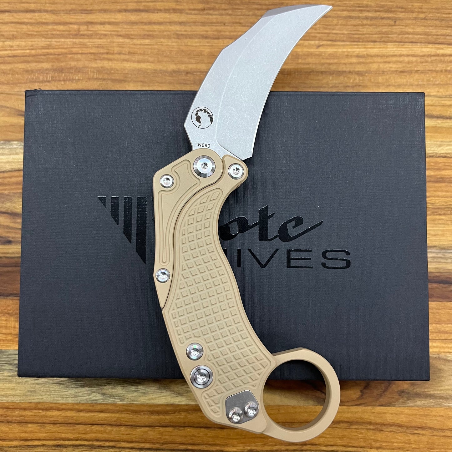 Reate EXO-K 3" Stonewash Tan Gravity Karambit w/ Trainer Knife