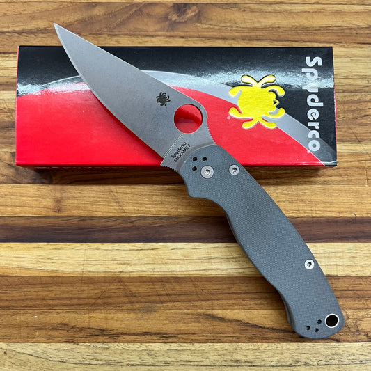 Spyderco Para Military 2 Maxamet Dark Grey G10 Folder