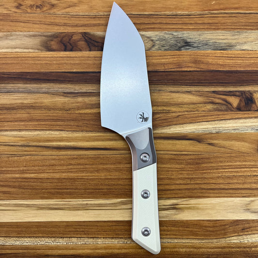 Microtech Culinary 6" Santoku Knife w/ Titanium Bolster & Ivory G10 Handle