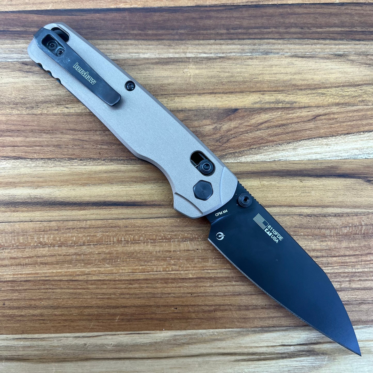 Kershaw Bel Air XL 3.25" Folding Knife w/ Flat Dark Earth Aluminum Handle