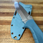 Benchmade Undercurrent 4.32" Fixed Blade w/ Sheath & Depth Blue Santoprene