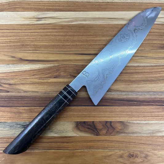 Baldwin Blades 215mm (8.5") Damascus Gyuto w/ Carbon Fiber Handle