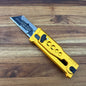 Reate Exo-U Gravity 2.5" Utility Knife w/ Yellow Speedhole Handle