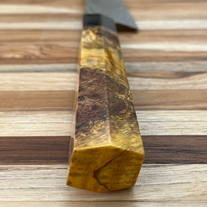 Alfredo Faccipieri Artisanal 175mm (7") Petty w/ Damasteel Bifrost Damascus and Yellow Maple Handle