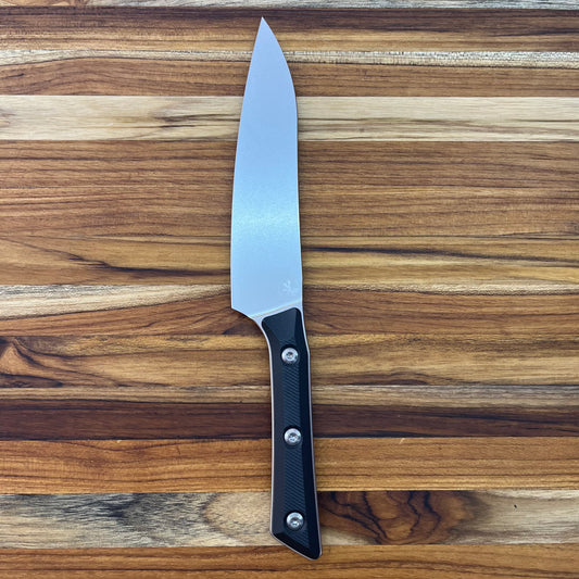Microtech Culinary 6" Utility Knife w/ Black G10 Handle