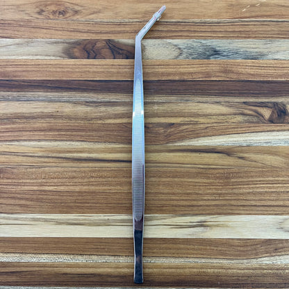 Mercer Tool Precision 11.75" Satin Platting Tong w/ Curved Tip