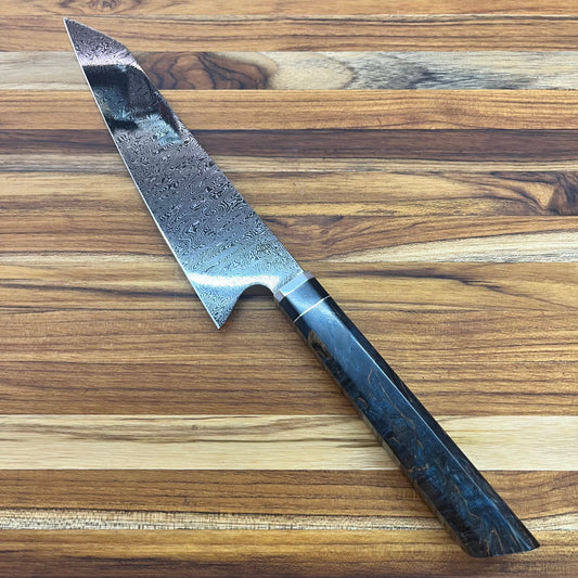 Alfredo Faccipieri 205mm (8") Gyuto w/ Carbon Damascus & Blue Birchwood Burl Handle