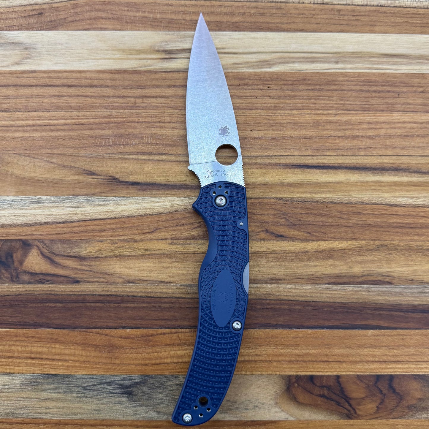 Spyderco Native Chief 4" Folding Knife w/ Dark Blue Handle