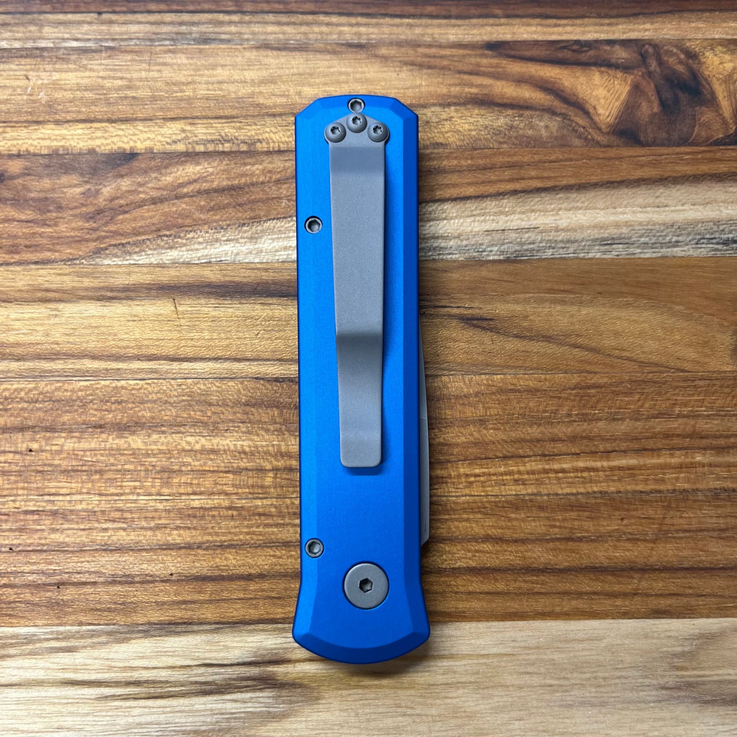 Pro-Tech Godson 3.15" Left-Handed Auto w/ Blue Aluminum Handle