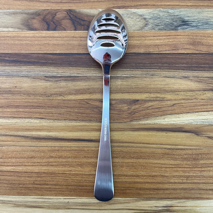Mercer Tool 8" Satin Slotted Bowl Plating Spoon