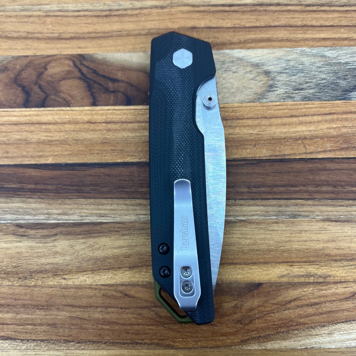 Kershaw Iridium Button Lock 3.5" Folding Knife w/ Black G10 Handle