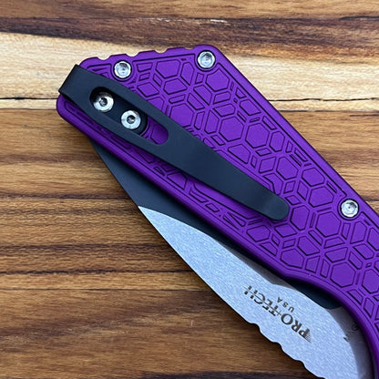 Pro-Tech Strider PT+ 3" Auto w/ Purple Gridlock Handle