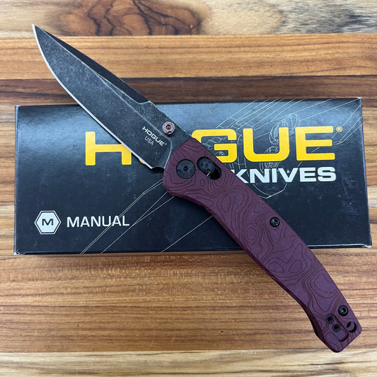 Hogue Mysto 3.4" Folding Knife w/ Redstone Richlite Handle