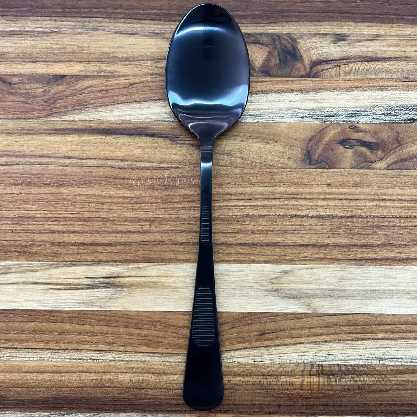 Mercer Tool 8" Matte Black Solid Bowl Plating Spoon