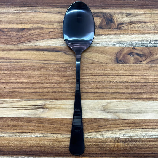 Mercer Tool 8" Matte Black Solid Bowl Plating Spoon