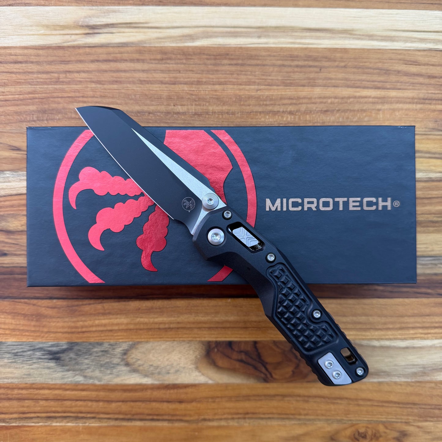Microtech MSI Mini 3" Folding Knife w/ Black Frag Aluminum Handle