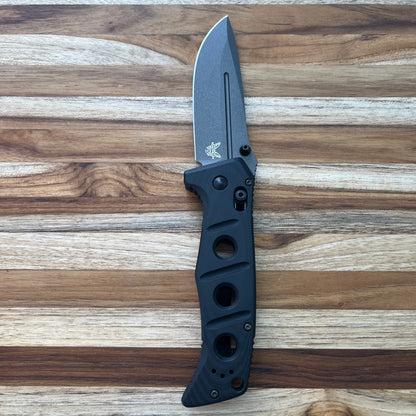 Benchmade Adamas 3.75" Folding Knife w/ Black G10 Handle & Nylon Sheath