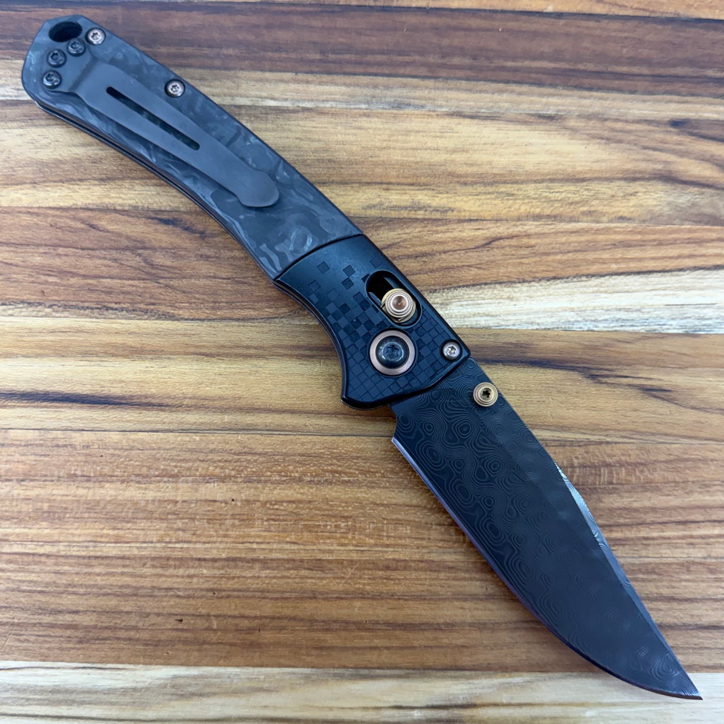 Benchmade Limited Edition Mini Crooked River 3.5" Folding Knife w/ Textured Aluminum & Carbon Fiber Handle