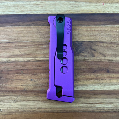Reate Exo-U Gravity 2.5" Utility Knife w/ Purple Speedhole Handle